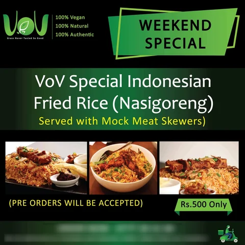 VoV Vegan Restaurant social post: Nasi goreng